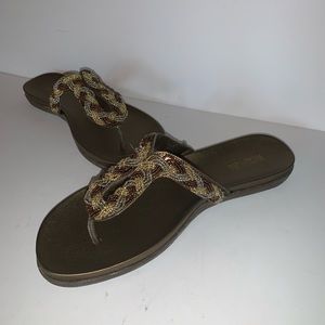 Kenneth Cole Reaction Braid Glam Bronze Sandals